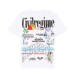 Civil Roses Form Dames T Shirt - White front side